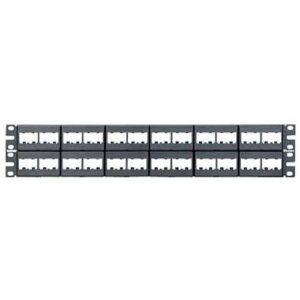 Panduit panel de distribucin modular Mini Com 48 puertos color negro - 2U - 19" - 48 puertos - Imagen 1
