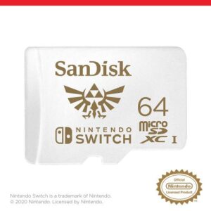 Tarjeta SanDisk microSDXC  64GB Para Nintendo Switch, Lectura 100MB/s, Escritura 60MB/s - Imagen 1