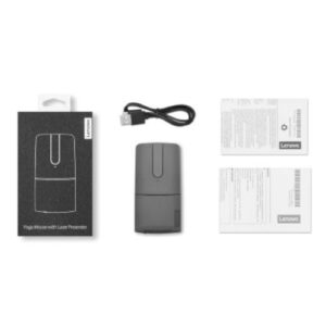 Mouse Lenovo Yoga con Puntero, Dongle USB/Bluetooth, 4 Botones, 1600 DPI, Gris - Imagen 3