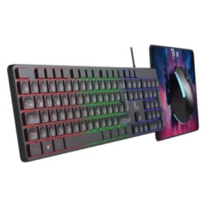 Kit Mouse y Teclado mas MousePad XTech Hasha, Wired, LED Multicolor, Teclado Full Size Español - Imagen 3