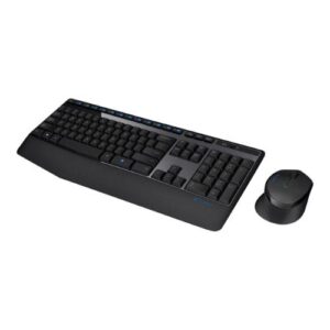 KIT Teclado mouse Logitech MK345, RF inalámbrico, Universal, QWERTY, Batería, Negro, Azul