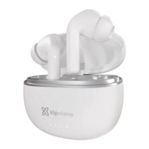 Audífonos Inalámbricos Klip Xtreme EdgebudsPro, Batería 26 Horas, IPX3, Bluetooth 5.3, Blanco