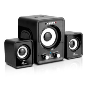 Sistema de Altavoces Xtech 2.1 (12W, Jack 3.5mm, Negro/Blanco) - Imagen 1