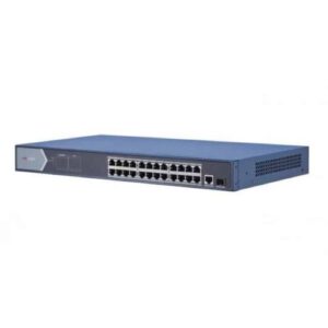 Switch Hikvision de 24 Puertos (No administrado, Gigabit, L2, 52 Gbps, SFP, PoE, 370W) - Imagen 3