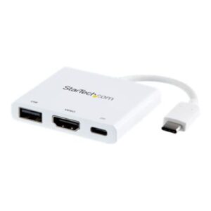 Startech Adaptador Multipuertos Usb-C Con Hdmi Puerto Usb 3.0 Pd De 60W Blanco - Imagen 1
