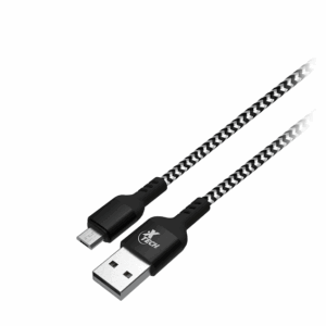 Cable Xtech XTC-366 de USB-A a micro-USB (1.8 Metros, Trenzado, Negro/Blanco)