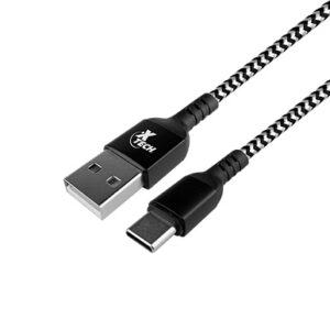 Cable Xtech XTC-511 USB-C a USB-A (1.8 Metros, Negro/Blanco)