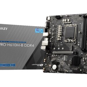 MSI Motherboard PRO H610M-G DDR4 ATX LGA1700 Socket - Socket LGA1700 - H610 Chipset - USB 3.2 Gen 1 - Gigabit LAN - Imagen 1