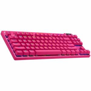 Logitech G PRO X TKL LIGHTSPEED Wireless Gaming Keyboard, Tactile Switches (GX Brown), Magenta