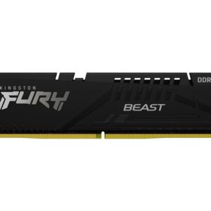 Memoria RAM DDR5 16GB 6000MT/s Kingston Fury Beast Black, CL40, DIMM, 1.35V