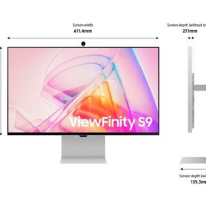 Monitor Samsung ViewFinity S9  27“ con Cámara SlimFit IPS, 5K, HDR, Thunderbolt/MiniDP/USB-C/Wi-Fi, Tizen - Imagen 4