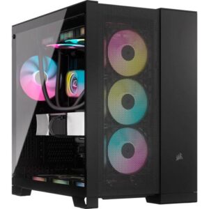 Gabinete Gamer Corsair 6500D AIRFLOW, Negro, Dos cámaras semitorre, ATX, E-ATX - Imagen 1