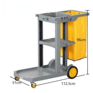 Carro de Aseo con Tapa y Bolsa 52x119x96cm MUNDO MAGIA Porta Útiles - Imagen 3