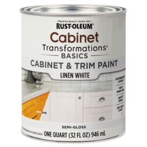 Pintura RUST OLEUM para Muebles y Melamina Interior Semibrillo Blanco Lino 946 ml