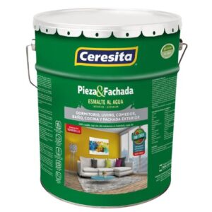 Esmalte al Agua CERESITA Pieza y Fachada Satinado Blanco 4 galón(es) - Imagen 3