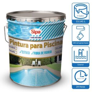 Pintura para Piscina SIPA Mate Celeste 4 galones - Imagen 3