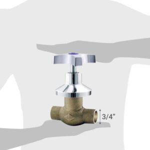 Llave de Paso NIBSA SO SO Bronce 3/4" - Imagen 3
