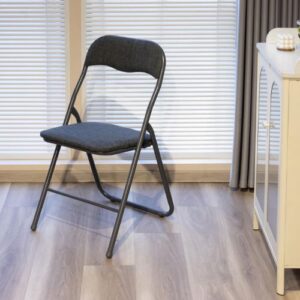 Silla Plegable JUST HOME COLLECTION Colvin Gris 80x44x48 cm - Imagen 3