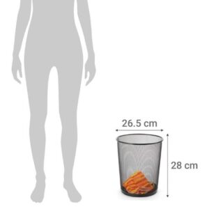 Papelera JUST HOME COLLECTION, Hierro Negro, 13L - Imagen 3