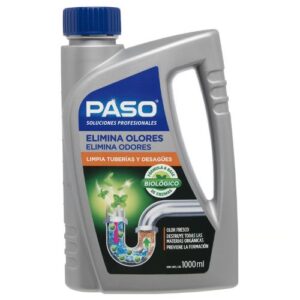 Desatascador Biológico PASO para Tuberías y Desagües 1 L Botella