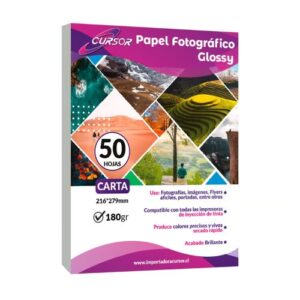 Papel Fotográfico CURSOR Glossy Carta 180g 50 Hojas - Imagen 3