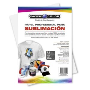 Papel Para Sublimación PACIFIC COLOR Profesional 100 Hojas A4 - Imagen 3