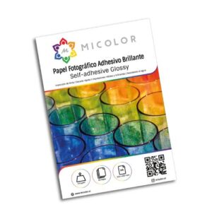 Papel Adhesivo MICOLOR Brillante A4 115g 100 Hojas - Imagen 3
