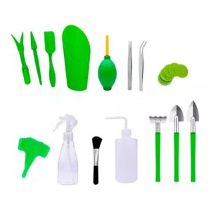 Kit Mini Herramientas OFERTABKN Plantas Jardinería Suculentas 15 Piezas