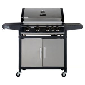 Parrilla a Gas MR BEEF de 4 Quemadores + Quemador Lateral.