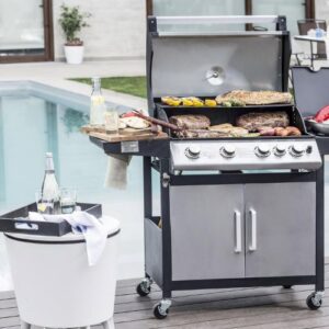 Parrilla a Gas MR BEEF de 4 Quemadores + Quemador Lateral. - Imagen 3