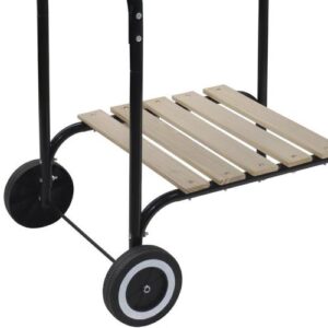 Parrilla a Carbón MR BEEF Negra, medidas 62x104 cm, materiales Acero/Madera. - Imagen 3