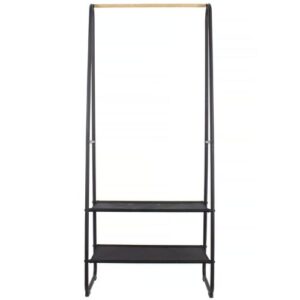 Zapatera de Metal JUST HOME COLLECTION, 2 Niveles, medidas 64x150x40 cm, color Negro. - Imagen 3