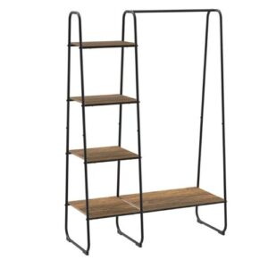 Organizador de Ropa JUST HOME COLLECTION, 4 Niveles, colores Negro/Café