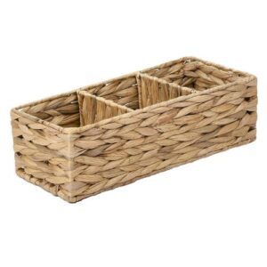 Canasta JUST HOME COLLECTION de 3 Divisiones, medidas 15x11x36.5 cm, capacidad 6 l, color Natural.