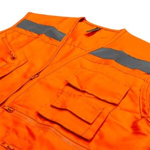 Chaleco reflectante ALASKA naranjo, modelo geólogo. - Imagen 3