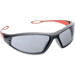 Lentes de seguridad MSA, color negro y rojo.