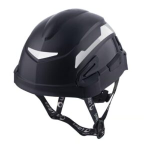 Casco textil LIBUS con cremallera, color negro.