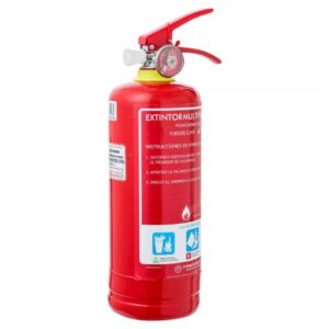 Extintor de incendios FIRE MASTER modelo ABC, capacidad de 2 kg.