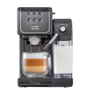 Cafetera Oster PrimaLatte Touch BVSTEM6801M – 2 L, Estilo Italiana, Gris