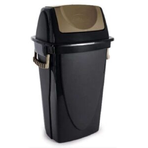 Basurero Piso Basculante Plasutil EcoBlack – 46 L