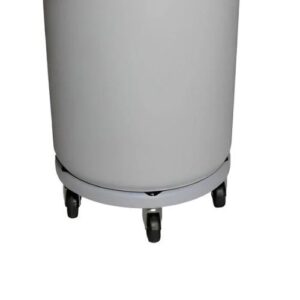 Basurero Plástico Redondo con Plataforma Móvil y Tapa Embudo Secowash – 100 L, Gris - Imagen 3