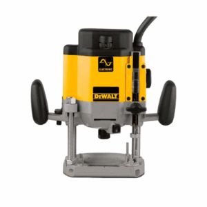 Rebajador de Base Ajustable DEWALT 2300W Incluye Guía Paralela con Ajuste Fino, Adaptador para Extracción de Aserrín, Llave 22mm y Pinza 12mm (1/2")