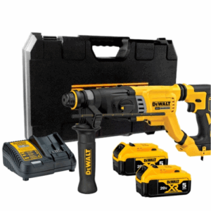 Rotomartillo Inalámbrico DEWALT 28MM 20V Con 2 Baterías 5Ah, Cargador y Maleta de Traslado
