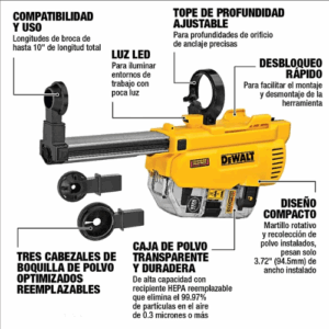 Extractor de Polvo DEWALT para DCH263P2 - Imagen 3