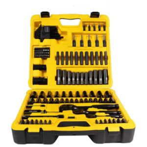 Set Mecánico Cromado STANLEY 150 Piezas 1/4, 1/2, 3/8"