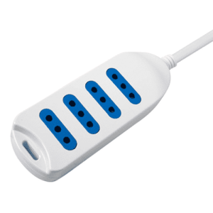 Alargador Eléctrico PHILCO 4 Posiciones 5 Metros Blanco