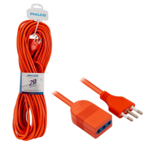Alargador Eléctrico Simple PHILCO Naranjo 20 Metros - Imagen 3