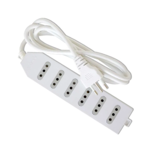 Alargador Eléctrico MACROTEL 6 Posiciones Blanco 1.5 Metros - Imagen 3